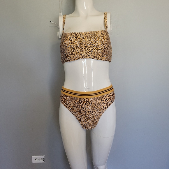 Seafolly Spirit Animal DD Square Neck Top and Sporty Bottom, GUC, Size S - Picture 1 of 9